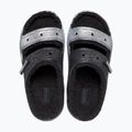 Crocs Classic Cozzzy Glitter Sandal black/silver flip-flops 5