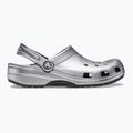 Crocs Classic silver/metallic slides 10
