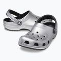 Crocs Classic silver/metallic slides 11