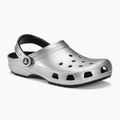 Crocs Classic silver/metallic slides 2