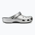 Crocs Classic silver/metallic slides 3