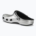 Crocs Classic silver/metallic slides 4