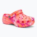 Women's Crocs Classic Platform Marbled guava/multi slides