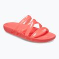 Women's Crocs Splash Glossy Strappy slides neon watermelon 8