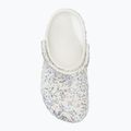Crocs Classic Starry Glitter white children's slides 6