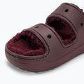 Crocs Classic Cozzzy dark cherry slides 7