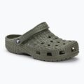 Crocs Classic Crocskin dusty olive slides