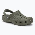 Crocs Classic Crocskin dusty olive slides 2