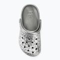 Crocs Classic Metallic Crocskin slides silver 6