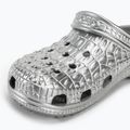 Crocs Classic Metallic Crocskin slides silver 8