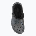 Women's Crocs Baya Platform Lined Glitter Clog black giltter slides 6