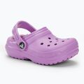 Crocs Classic Lined orchid children's slides 2