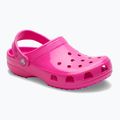 Crocs Classic Neon Highlighter Clog pink crush children's slides 9