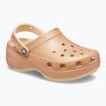 Crocs Classic Platform Glitter shitake women's slides 9
