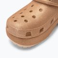 Crocs Classic Platform Glitter shitake women's slides 8
