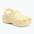 Women's Crocs Classic Platform Clog buttercream flip-flops 2