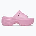 Women's Crocs Stomp Slide pink tweed slides 9