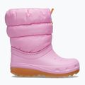 Junior's snow boots Crocs Classic Neo Puff pink tweed/gum 9