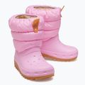 Junior's snow boots Crocs Classic Neo Puff pink tweed/gum 10