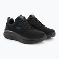 SKECHERS men's D'Lux Walker Get Oasis black/teal shoes 4