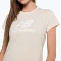 Women's New Balance Essentials Stacked Logo Co beige T-shirt WT31546TCM 4