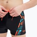 Men's Speedo Tech Print swim shorts black/orange 8