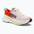 HOKA Bondi X blanc de blanc/flame men's running shoes