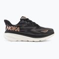 Women's running shoes HOKA Clifton 9 black/rose gold 2