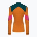 Women's Smartwool Merino Baselayer Colorblock 1/4 Zip Boxed marmalade thermal longsleeve 4