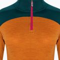 Women's Smartwool Merino Baselayer Colorblock 1/4 Zip Boxed marmalade thermal longsleeve 5