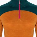 Women's thermal active sweatshirt Smartwool Merino Baselayer Colorblock 1/4 Zip Boxed marmalade heather 5