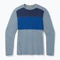 Men's thermal base layer sweatshirt Smartwool Thermal Merino Baselayer Colorblock Crew Boxed pewter blue 3