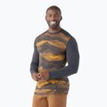 Men's thermal base layer sweatshirt Smartwool Merino 250 Baselayer Crew Boxed charcoal mtn scape