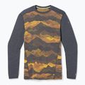 Men's thermal base layer sweatshirt Smartwool Merino 250 Baselayer Crew Boxed charcoal mtn scape 6