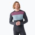 Men's thermal base layer sweatshirt Smartwool Thermal Merino Baselayer Colorblock Crew Boxed charcoal