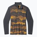 Men's thermal base layer sweatshirt Smartwool Merino 250 Baselayer 1/4 Zip Boxed charcoal mtn scape 3
