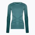 Women's thermal base layer sweatshirt Smartwool Intraknit Thermal Merino Baselayer Pattern Crew cascade 3