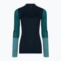 Women's Smartwool Intraknit Thermal Merino Baselayer Colorblock Longsleeve 1/4 deep navy 3