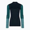 Women's thermal base layer sweatshirt Smartwool Intraknit Thermal Merino Baselayer Colorblock 1/4 Zip navy 3