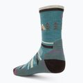 Women's trekking socks Smartwool Hike Light Cushion Under The Stars Crew cascade green 2