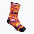 Smartwool women's trekking socks Hike Light Cushion Bear Country Print Crew orange rust