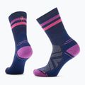 Women's trekking socks Smartwool Hike Light Cushion Tube Stripe Crew deep navy/power pink 6