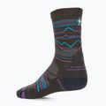 Women's Smartwool Hike Light Cushion Mountain Range Pattern Crew chestnut trekking socks 2