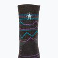 Women's Smartwool Hike Light Cushion Mountain Range Pattern Crew chestnut trekking socks 3