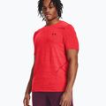 Men's Under Armour Seamless Grid beta/dark maroon training t-shirt