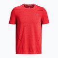 Men's Under Armour Seamless Grid beta/dark maroon training t-shirt 4