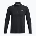 Men's Under Armour Seamless Stride 1/4 Zip black/reflective running longsleeve 4