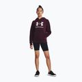 Under Armour women's training sweatshirt Rival Fleece Big Logo dark maroon/white 2