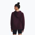 Under Armour women's training sweatshirt Rival Fleece Big Logo dark maroon/white 3