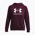 Under Armour women's training sweatshirt Rival Fleece Big Logo dark maroon/white 5